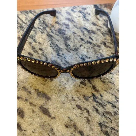 Sunglasses Hollywood Cat Eye, Made In Italy Comes With Case New Festival Beach - Picture 10 of 10